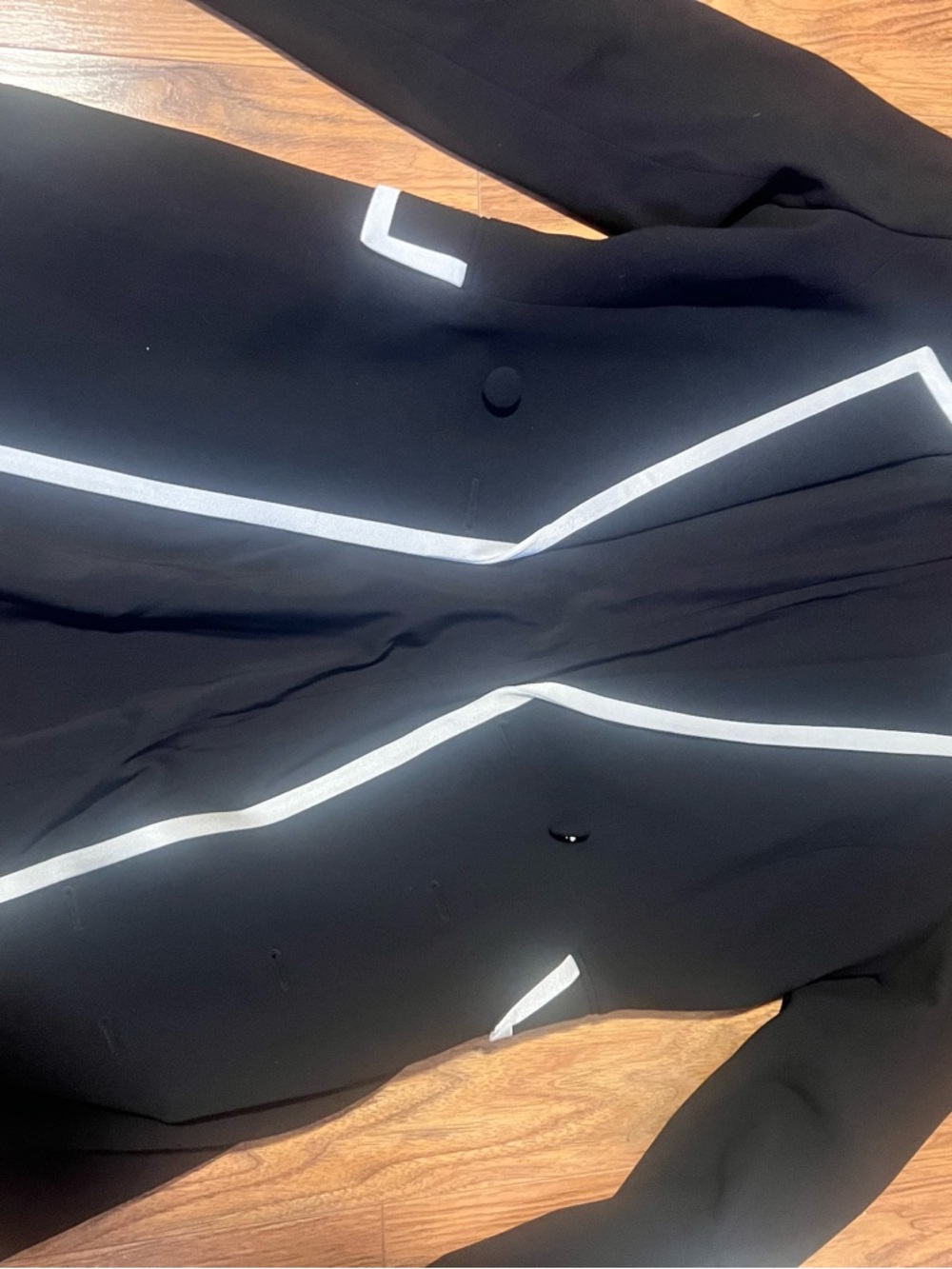 Alice + Olivia Black Blazer with White Trim